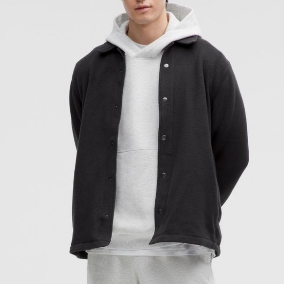 ❤️ Lululemon Fleece Classic-Fit Overshirt Black Men’s Size Medium NWT - Picture 5 of 8